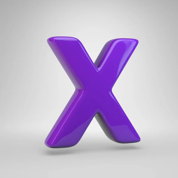 Protón Color Púrpura Letra Mayúscula Render Brillante Fuente Aislada Sobre — Foto de Stock