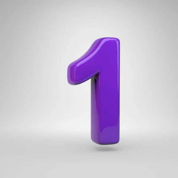 Protón Color Púrpura Número Render Brillante Fuente Aislada Sobre Fondo —  Fotos de Stock