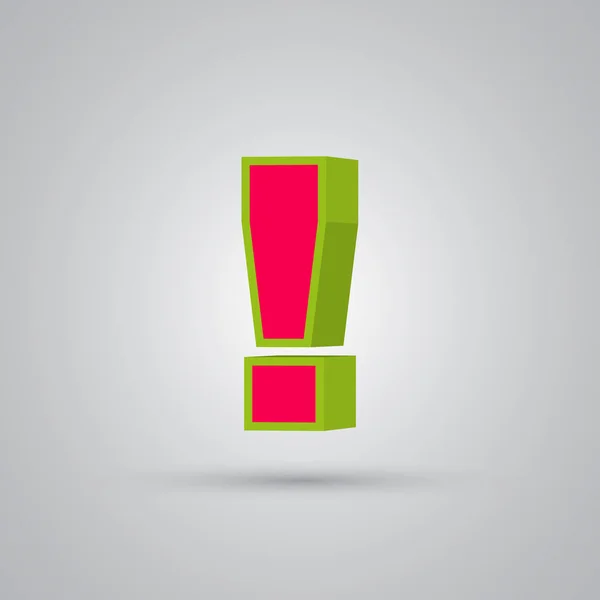 Pastèque Vecteur Point Exclamation Symbole Police Rouge Avec Bordure Verte — Image vectorielle
