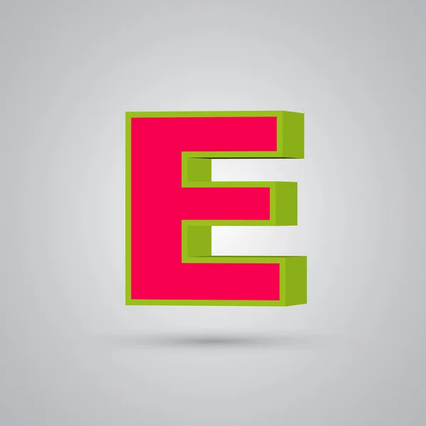 Watermeloen Vector Letter Hoofdletters Rood Lettertype Met Glanzende Groene Rand — Stockvector