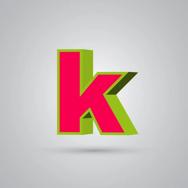 Watermeloen Vector Letter Kleine Letters Rood Lettertype Met Glanzende Groene — Stockvector