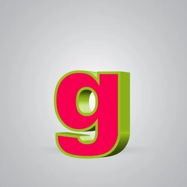 Wassermelone Vektorbuchstabe Kleinbuchstaben Rote Schrift Mit Glänzend Grünem Rand Und — Stockvektor