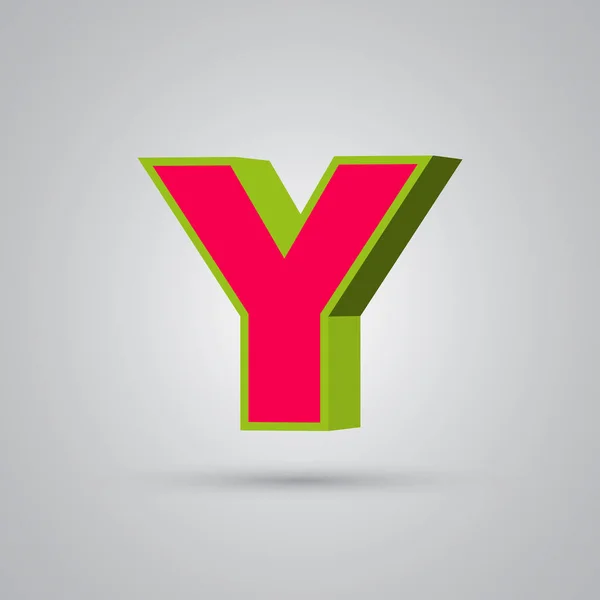 Wassermelone Vektor Buchstaben Großbuchstaben Rote Schrift Mit Glänzend Grünem Rand — Stockvektor
