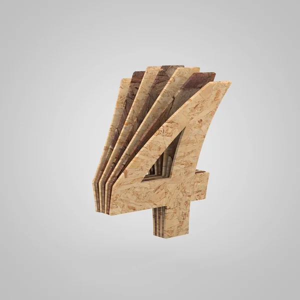 木製数 レンダリング チップボード フォント — ストック写真