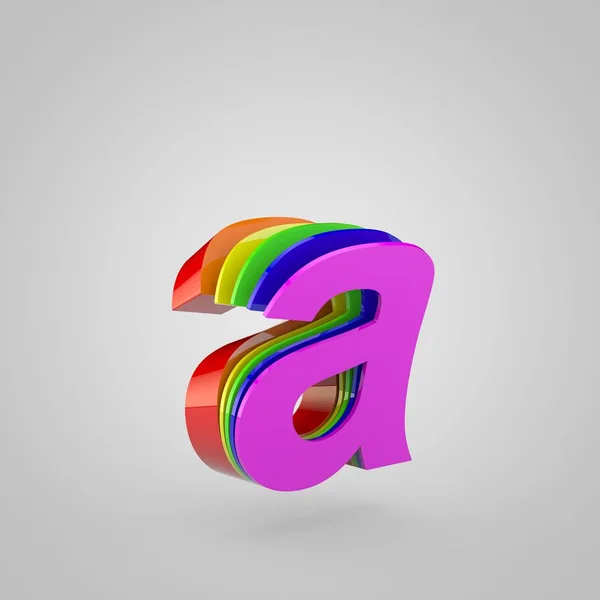 Buchstabe Ein Kleinbuchstabe Stolz Farben Konzept Alphabet — Stockfoto