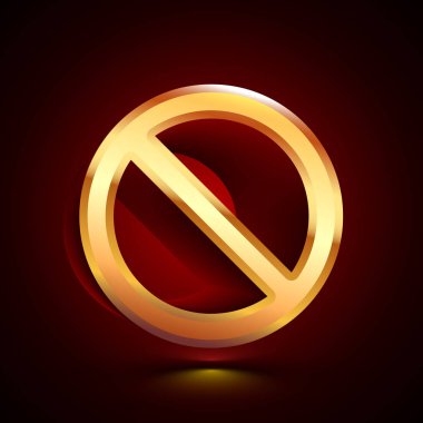 3D stilize Ban simgesine gölge ile koyu arka plan.