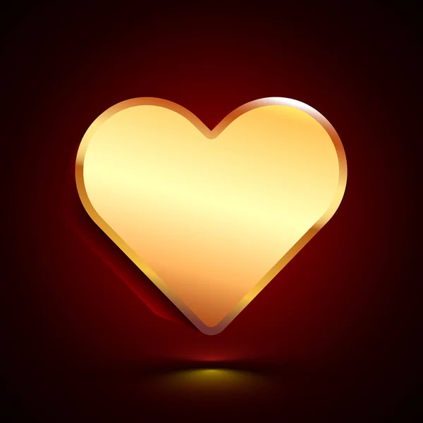 Στυλιζαρισμένη Εικονίδιο Καρδιάς Σκούρο Φόντο Σκιά — Διανυσματικό Αρχείο