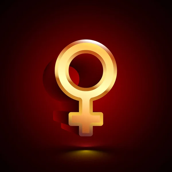 Icono Venus Estilizado Sobre Fondo Oscuro Con Sombra — Archivo Imágenes Vectoriales