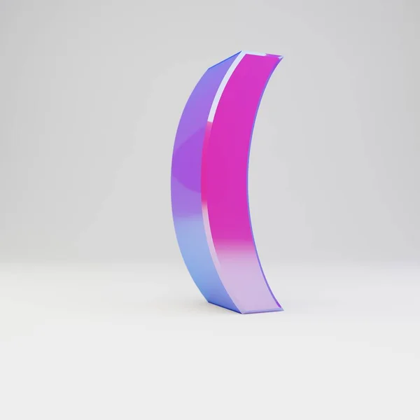 Symbole de support rond 3d. Fonte métallique multicolore rendue avec reflets brillants et ombre isolée sur fond blanc . — Photo