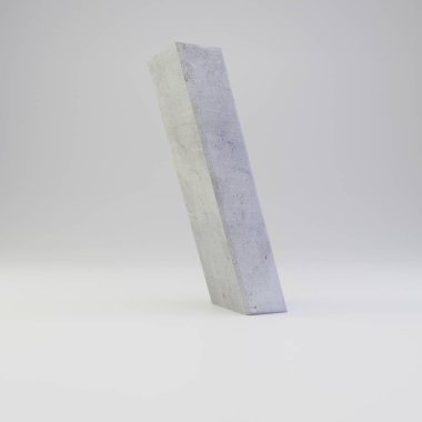 Beyaz arka plan üzerinde izole sıva doku beton ters eğik çizgi simgesiyle