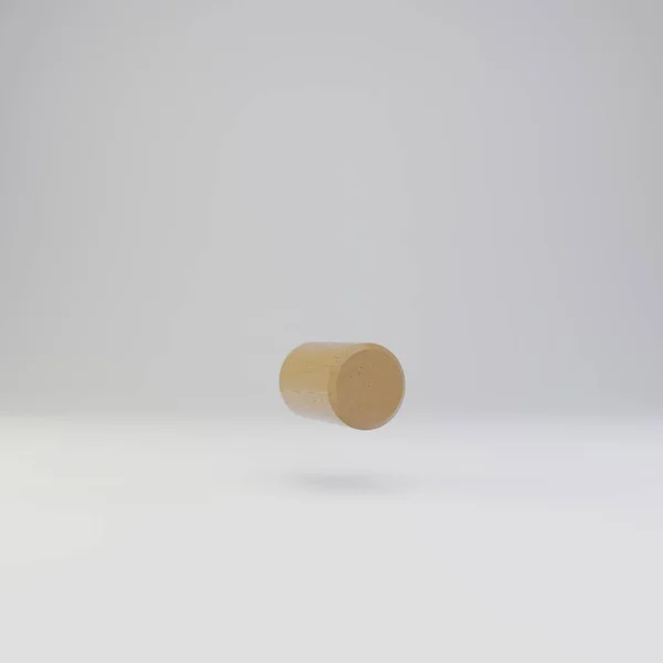 Símbolo de punto 3D. Fuente de madera aislada sobre fondo blanco . —  Fotos de Stock