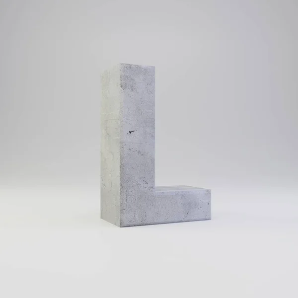 コンクリート l 白い背景に分離された石膏質の大文字 — ストック写真
