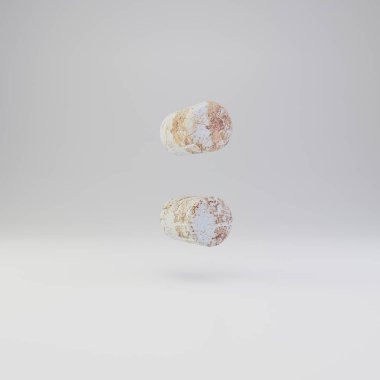 Beyaz arka planda izole paslı metal çizikler ile beton kolon sembolü