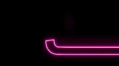 J harfi neon elektrik parlayan hareket mendilleri ortaya.