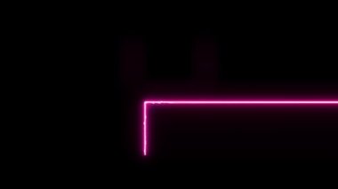 H harfi neon elektrik parlayan hareket mendilleri ortaya.