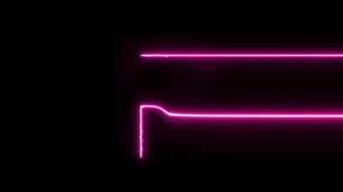 R harfi neon elektrik parlayan hareket mendilleri ortaya.