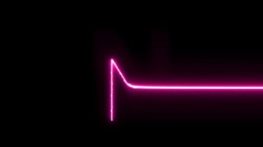 N harfi neon elektrikli parlayan hareket mendillerini ortaya çıkarır.