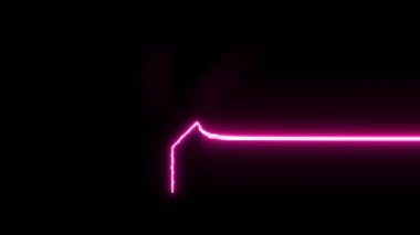 K harfi neon elektrik parlayan hareket mendilleri ortaya.