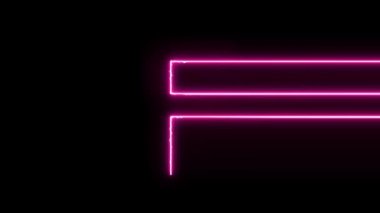 F harfi neon elektrik parlayan hareket mendilleri ortaya.