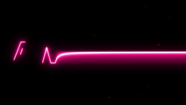 Awesome Word Reveal Pink Neon Electric Glowing — Stock Video