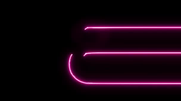 Nummer Avslöja Neon Electric Glödande Rörelseservetter Att Centrera — Stockvideo