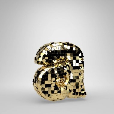 Disko topu küçük harf Beyaz arka plan üzerinde izole a. 3d işlenmiş alfabe. Dans partisi afiş, poster, tasarım şablonu öğesi için modern yazı tipi.