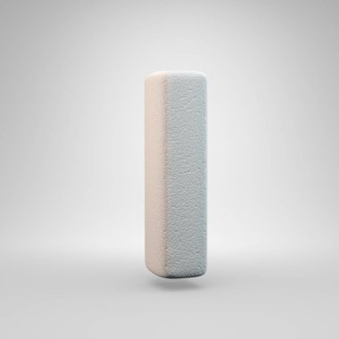 Hacimsel inşaat köpük büyük harf Ben beyaz arka plan üzerinde izole. 3d işlenmiş alfabe. Afiş, poster, kapak, logo tasarımı şablon öğesi için modern yazı tipi.