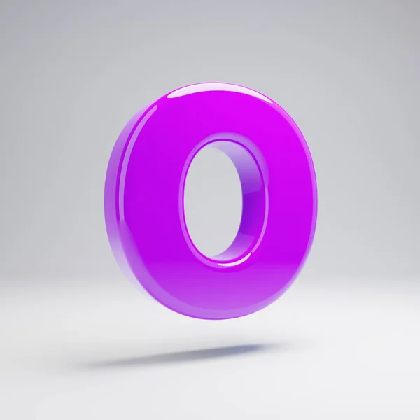 Объемная Фиолетовая Буква Выделена Белом Фоне Рендеринг Алфавита Современный Шрифт — стоковое фото