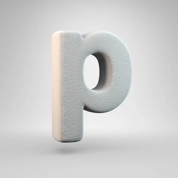 容積構造泡小文字Pは白い背景に隔離された レンダリングアルファベット バナー ポスター カバー ロゴデザインテンプレート要素のためのモダンフォント — ストック写真