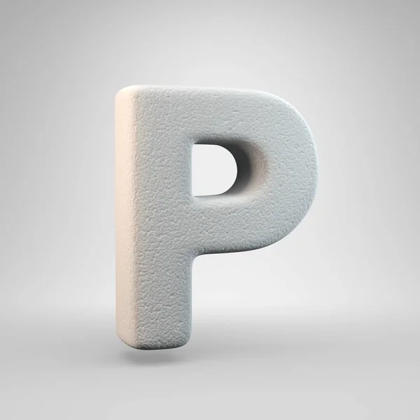 容積構造泡大文字Pは白い背景に隔離された レンダリングアルファベット バナー ポスター カバー ロゴデザインテンプレート要素のためのモダンフォント — ストック写真
