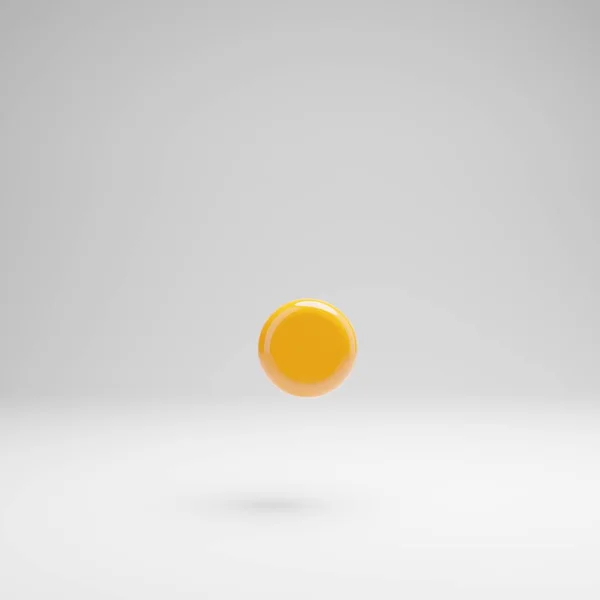 Glänzend gelbes Punktsymbol isoliert auf weißem Hintergrund. — Stockfoto