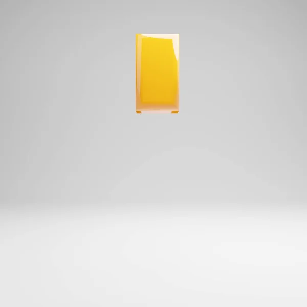 Fényes sárga idézőjel izolált fehér háttér. — Stock Fotó