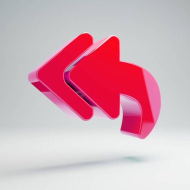 Hacimsel parlak sıcak pembe Yanıt Tüm simge beyaz arka plan üzerinde izole.