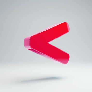 Hacimsel parlak sıcak pembe Beyaz arka plan üzerinde izole simge daha az.