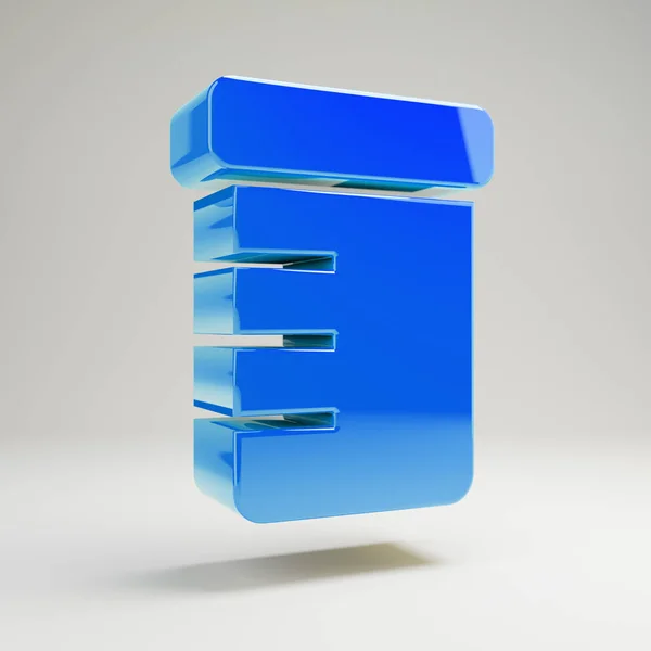 흰색 배경에 격리 된 볼륨 광택 파란색 처방 병 아이콘. — 스톡 사진