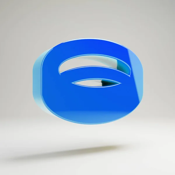 Volumétrico azul brilhante ícone anel isolado no fundo branco . — Fotografia de Stock