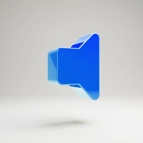 Volumetric volume azul brilhante fora ícone isolado no fundo branco . — Fotografia de Stock