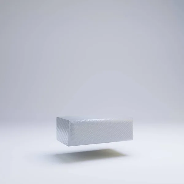 Carbon Fiber 3D Dash-symbol. Vitt kol teckensnitt isolerat på vit bakgrund. — Stockfoto