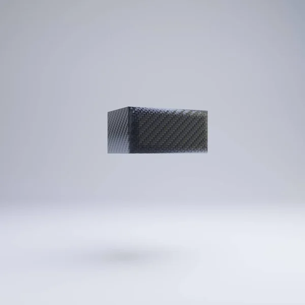 Carbon Fiber 3D minus symbol. Svart kol teckensnitt isolerat på vit bakgrund. — Stockfoto