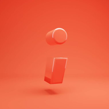 Yarı kolon sembolü. Parlak yansımaları ve gölge ile Yaşayan Coral yazı tipi