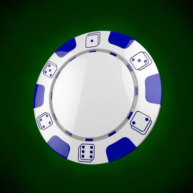 Kumarhane jetonu. Klasik casino oyunu 3d cips. Kumar konsepti, altın tasarım öğeleri ile siyah poker fişleri.