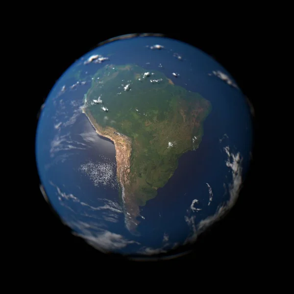 Planeta Země v pojetí maker s důrazem na Brazílii. — Stock fotografie