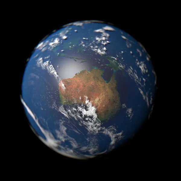 Planet Erde im Makrokonzept mit Australien im Fokus. — Stockfoto