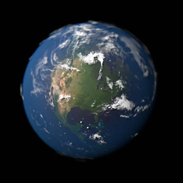 Planeta Ziemia w koncepcji makro z USA i Kanady w centrum uwagi. — Zdjęcie stockowe