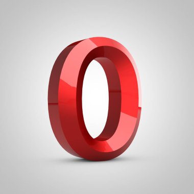 Kırmızı parlak oymalı 0 numara