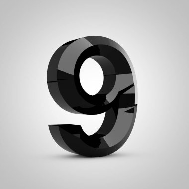 Siyah parlak oymalı 9 numara.