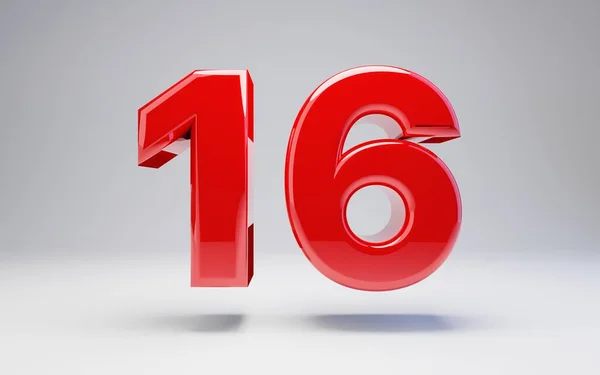 Number 16 isolated on white background — Stock Photo, Image