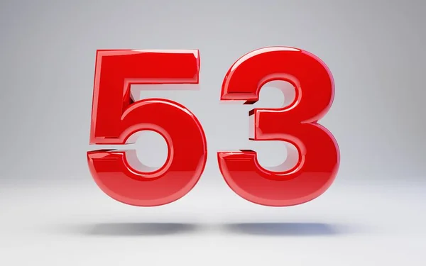 Number 53 isolated on white background — Stock Photo, Image