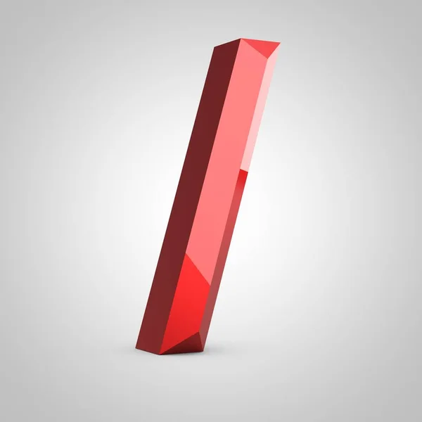 Červený lesklý tesaný symbol lomítka — Stock fotografie
