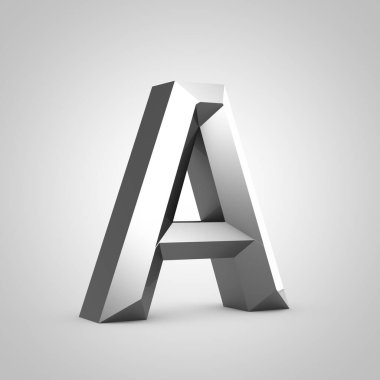 Metal yontulmuş harf A büyük harf